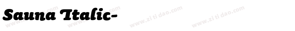 Sauna Italic字体转换